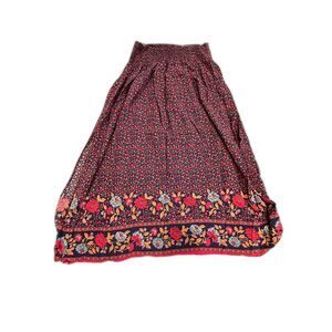 Natural Life Floral Maxi Skirt Pink Navy Size Large